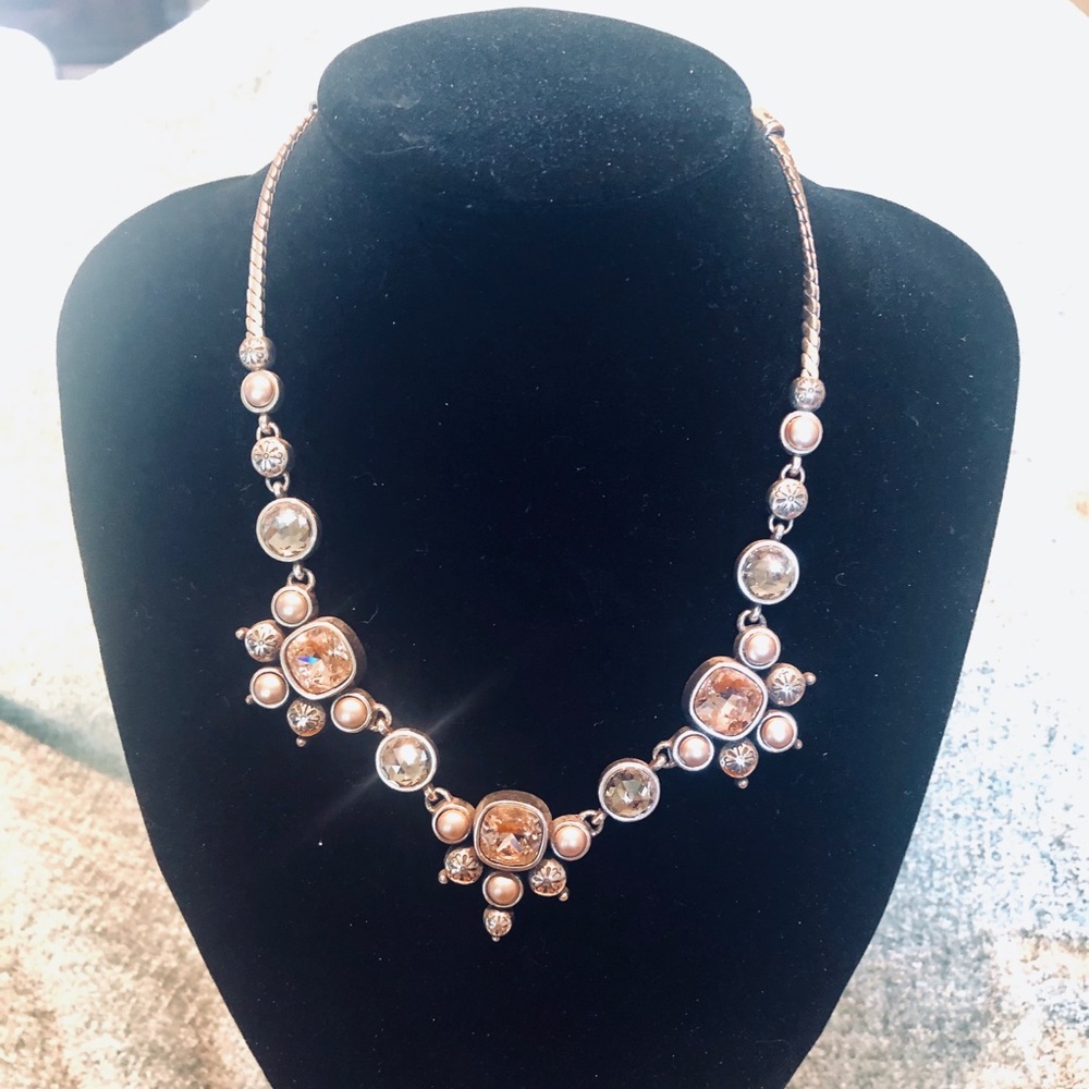 Beautiful Silver and Pink Brighton Necklace